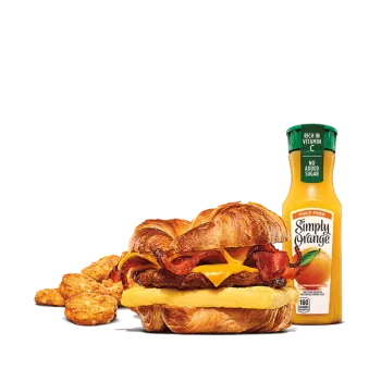 Burger King Bacon Sausage Egg & Cheese Croissan'wich Meals